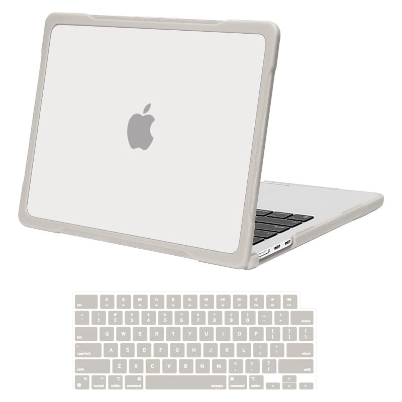 MOSISO Compatible with MacBook Air 13 inch Case M2-M5 2022-2026 A3449 A3240 A3113 A2681, 2 in 1 Kit Crack-Resistant Hard Case with Soft TPU Bumper