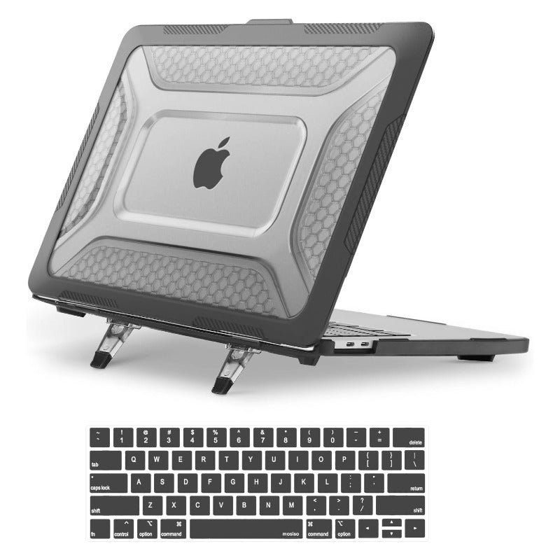 MOSISO for MacBook Pro 13 inch Case M2/M1 2016-2026, Honeycomb Heavy Duty Hard Shell with TPU Bumper, Fold Kickstand & Keyboard Cover
