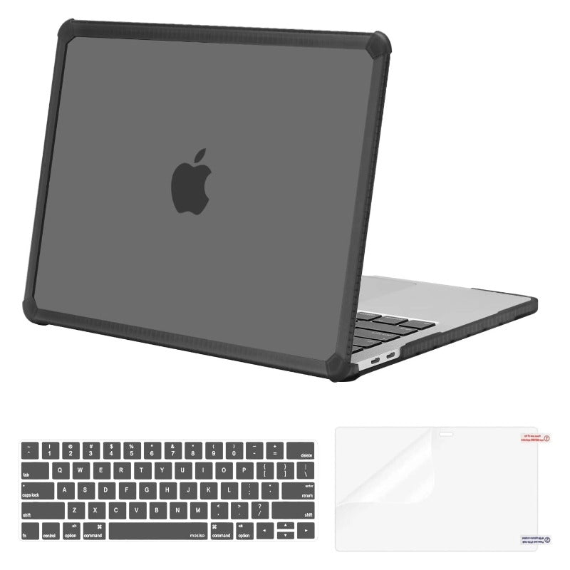 MOSISO Crack-Resistant Cover for MacBook Pro 13 inch Case 2016-2026 M2/M1, Shockproof Heavy Duty Shell with TPU Bumper, Keyboard Cover & Screen Film