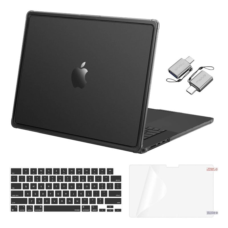 MOSISO 4 in 1 Hard Case Kit Compatible with MacBook Pro 16 Inch M5-M1 Matte Reinforced Corner Shockproof Protective Shell
