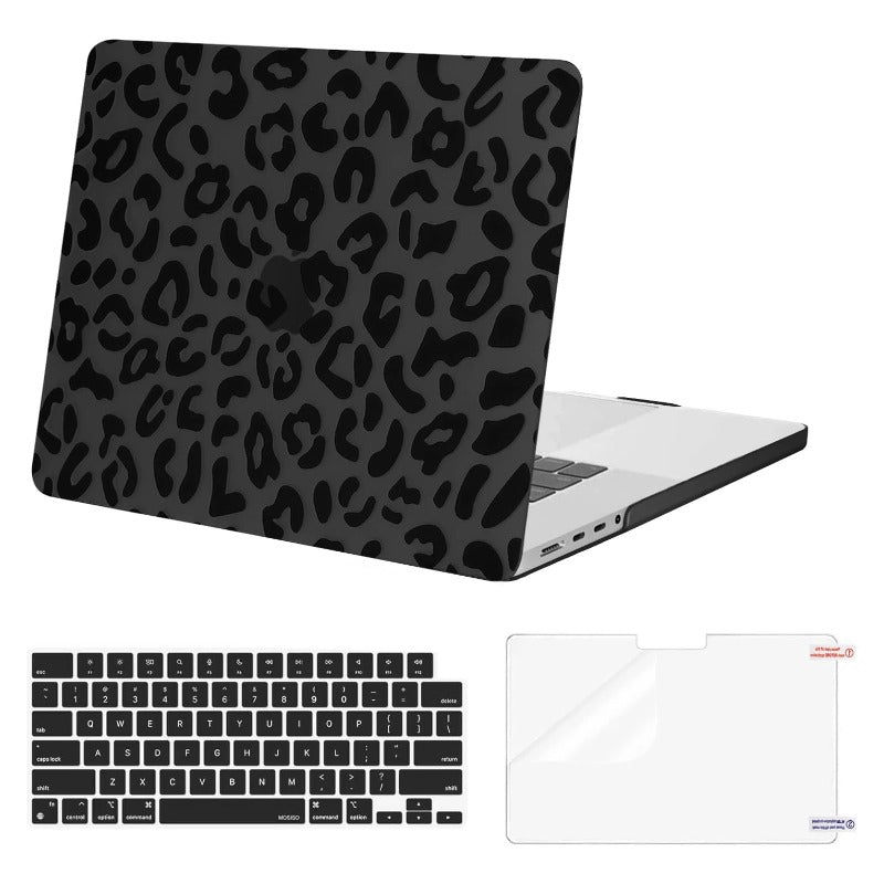 MOSISO Compatible with MacBook Pro 16 inch Case M5-M1 2026-2021 A3429 A3428 A3403 A3186 A2991 A2780 A2485 Pro Max Chip,Leopard Grain Hard Case&Keyboard Cover&Screen Film