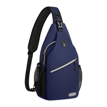 MOSISO Water Resistant Sling Backpack, Crossbody Daypack with Multi Pockets & Side Mesh Holders, Strap Fits 10.9Inch Tablet for Travel Hiking Commute