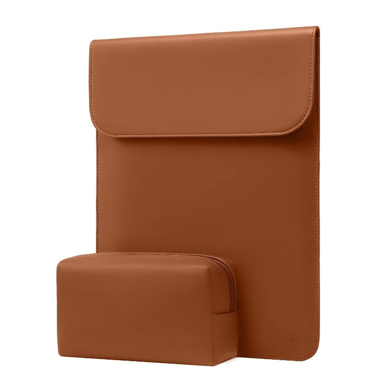 MOSISO Faux Suede Magnetic Laptop Sleeve 2-in-1 Kit with Matching Accessory Pouch, Fits 13–13.3 Inch MacBook Neo Air Pro Notebook