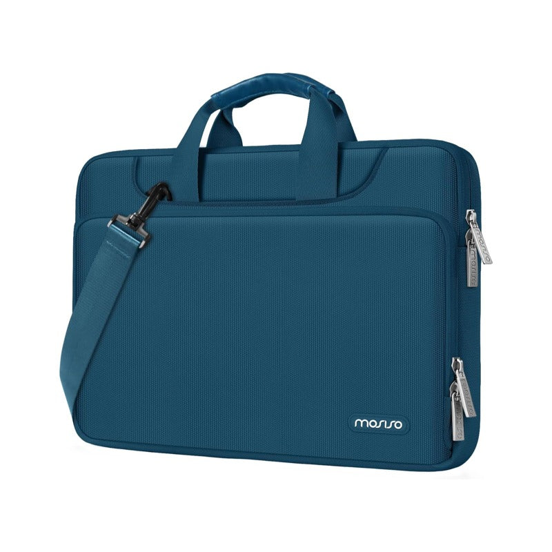 MOSISO 360 Laptop Shoulder Bag with Matching Color Sleeve & Luggage Strap, Fits 13–17.3 Inch Dell XPS HP Pavilion IdeaPad Acer Alienware Omen Notebook
