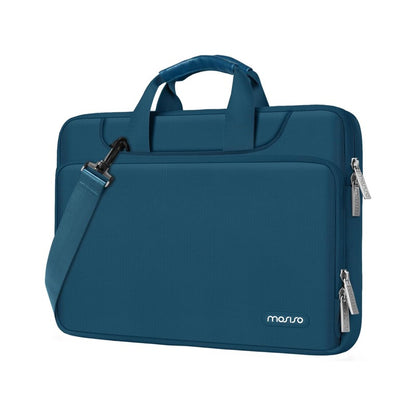 MOSISO 360 Laptop Shoulder Bag with Matching Color Sleeve & Luggage Strap, Fits 13–17.3 Inch Dell XPS HP Pavilion IdeaPad Acer Alienware Omen Notebook