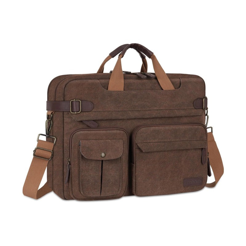 MOSISO 3-in-1 Convertible Men Laptop Messenger Backpack Satchel Bag, 15.6 Inch Notebook Briefcase Crossbody Handbag For Business Work College Travel