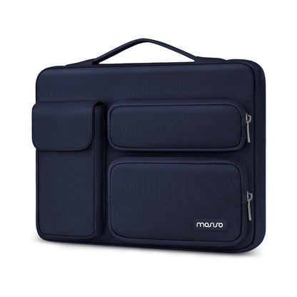 Mosiso 360 Protective Laptop Case 13-17.3 Inch — Side Open Anti-Drop Bag with 2 Raised & 1 Flapover Pockets for MacBook, HP, Dell, Lenovo