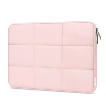 MOSISO Rectangle‑Quilted Puffy Women Laptop Sleeve,13‑16‑Inch,Water‑Repellent‑Polyester,Dual‑Metal‑Zipper & Fleece‑Lining