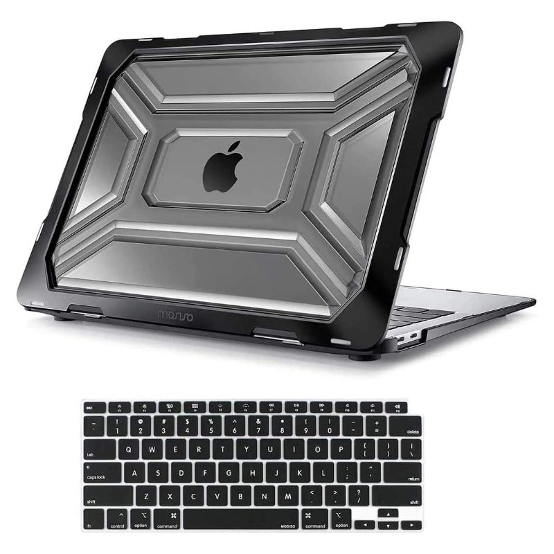 Mosiso Heavy-Duty TPU Bumper 2-in-1 Hard Shell Kit for MacBook Air 13 M1 — A2179/A2337, Anti-Drop Shockproof Case with Keyboard Cover