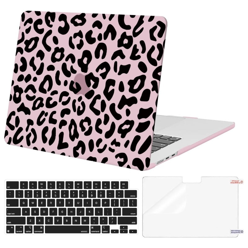 MOSISO Compatible with MacBook Air 13 inch Case Retina Display, Plastic Leopard Grain Hard Shell Case&Keyboard Cover&Screen Protector