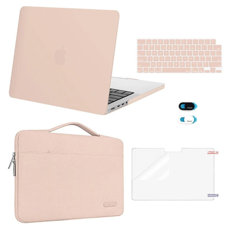 MOSISO Compatible with MacBook Pro 14 inch Case M5-M1 2021-2026, Slim Shockproof Anti-Scratch, with Bag, Keyboard Skin, Webcam Cover & Screen Film