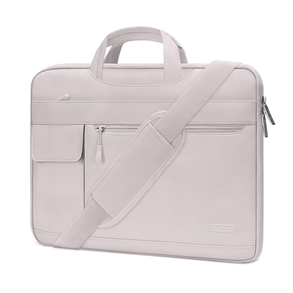 MOSISO Polyester Flapover Laptop Shoulder Briefcase Sleeve, Fits 13.3-15.6 Inch MacBook Air Pro M1-M5 Notebook