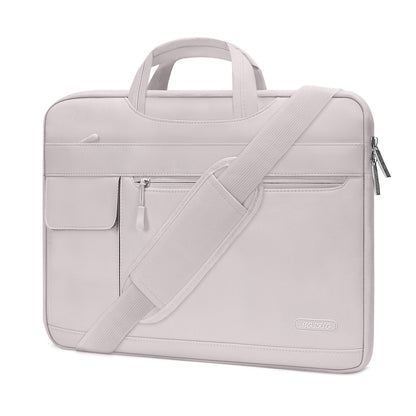 MOSISO Polyester Flapover Laptop Shoulder Briefcase Sleeve, Fits 13.3-15.6 Inch MacBook Air Pro M1-M5 Notebook