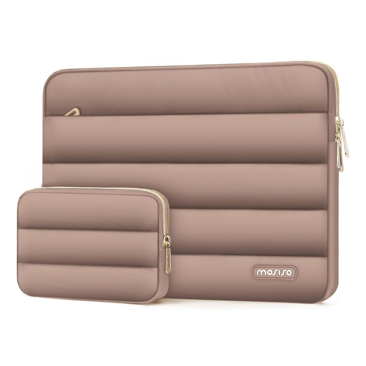 Mosiso Puffy 2-in-1 Tablet Sleeve 9-11 Inch — Quilted Shockproof Case with Accessory Pouch for iPad Pro/Air, Galaxy Tab & Surface Go