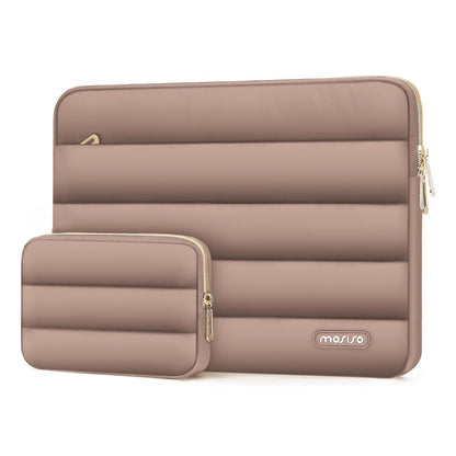 Mosiso Puffy 2-in-1 Tablet Sleeve 9-11 Inch — Quilted Shockproof Case with Accessory Pouch for iPad Pro/Air, Galaxy Tab & Surface Go