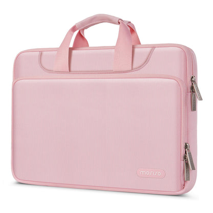 MOSISO 360 Shockproof Laptop Sleeve for 13-16 Inch MacBook Air/Pro & PC — Trolley Strap, Carry Handle & Multi-Slot Front Pocket