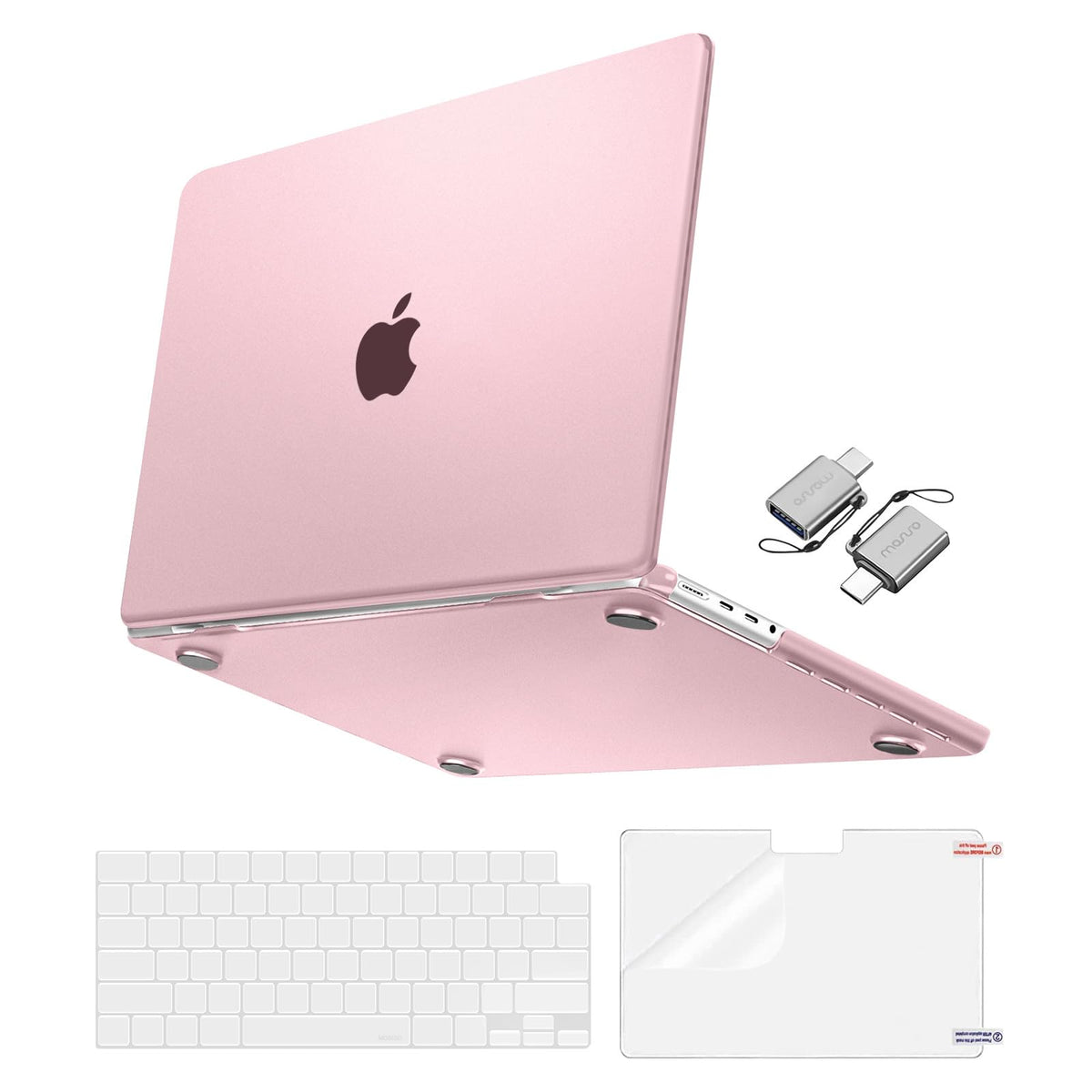 MOSISO Compatible with MacBook Pro 14 inch Case 2026-2021 M5-M1 A3112 A3185 A3401 A2918 A2992 A2779 A2442,Ultra-Thin Natural Original Hard Case&Keyboard Skin&Screen Film&Type C