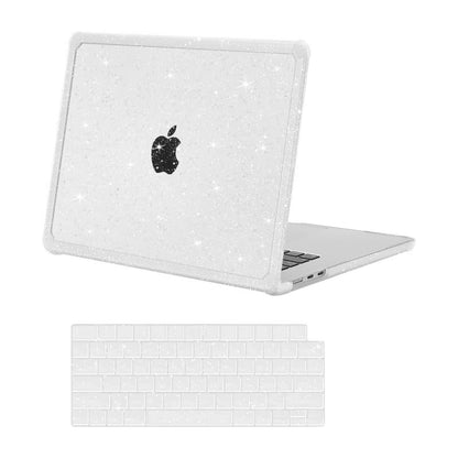MOSISO Compatible with MacBook Air 15 inch Case 2026-2023 M5-M2 A3448 A3241 A3114 A2941,Anti-Cracking&Anti-Fingerprint Heavy Duty Glitter Plastic Hard Case with TPU Bumper&Keyboard Cover