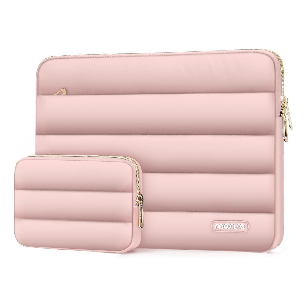 Mosiso Puffy 2-in-1 Tablet Sleeve 9-11 Inch — Quilted Shockproof Case with Accessory Pouch for iPad Pro/Air, Galaxy Tab & Surface Go