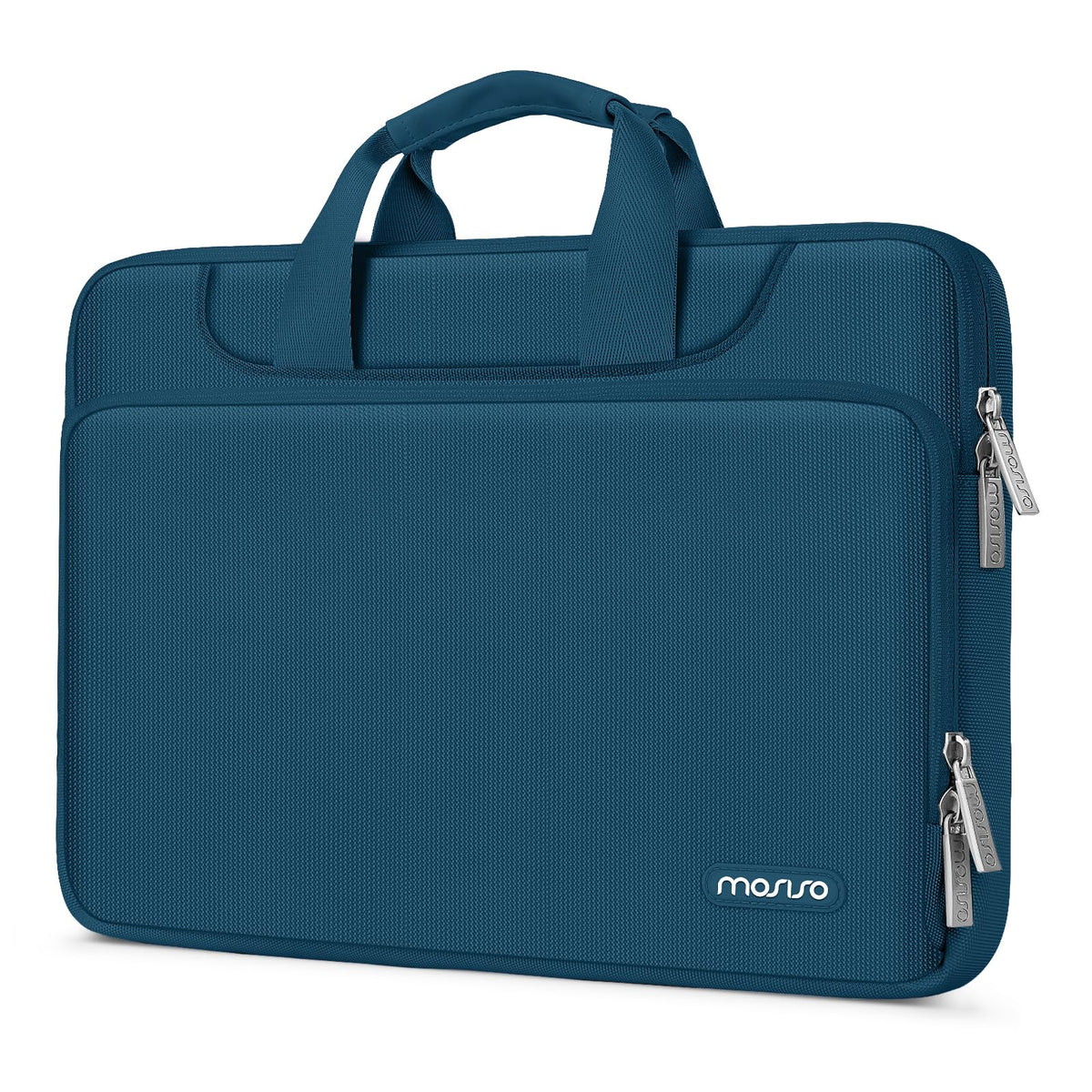 MOSISO 360 Shockproof Laptop Sleeve for 13-16 Inch MacBook Air/Pro & PC — Trolley Strap, Carry Handle & Multi-Slot Front Pocket