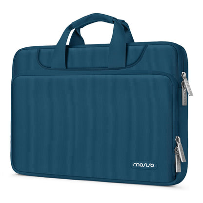 MOSISO 360 Shockproof Laptop Sleeve for 13-16 Inch MacBook Air/Pro & PC — Trolley Strap, Carry Handle & Multi-Slot Front Pocket