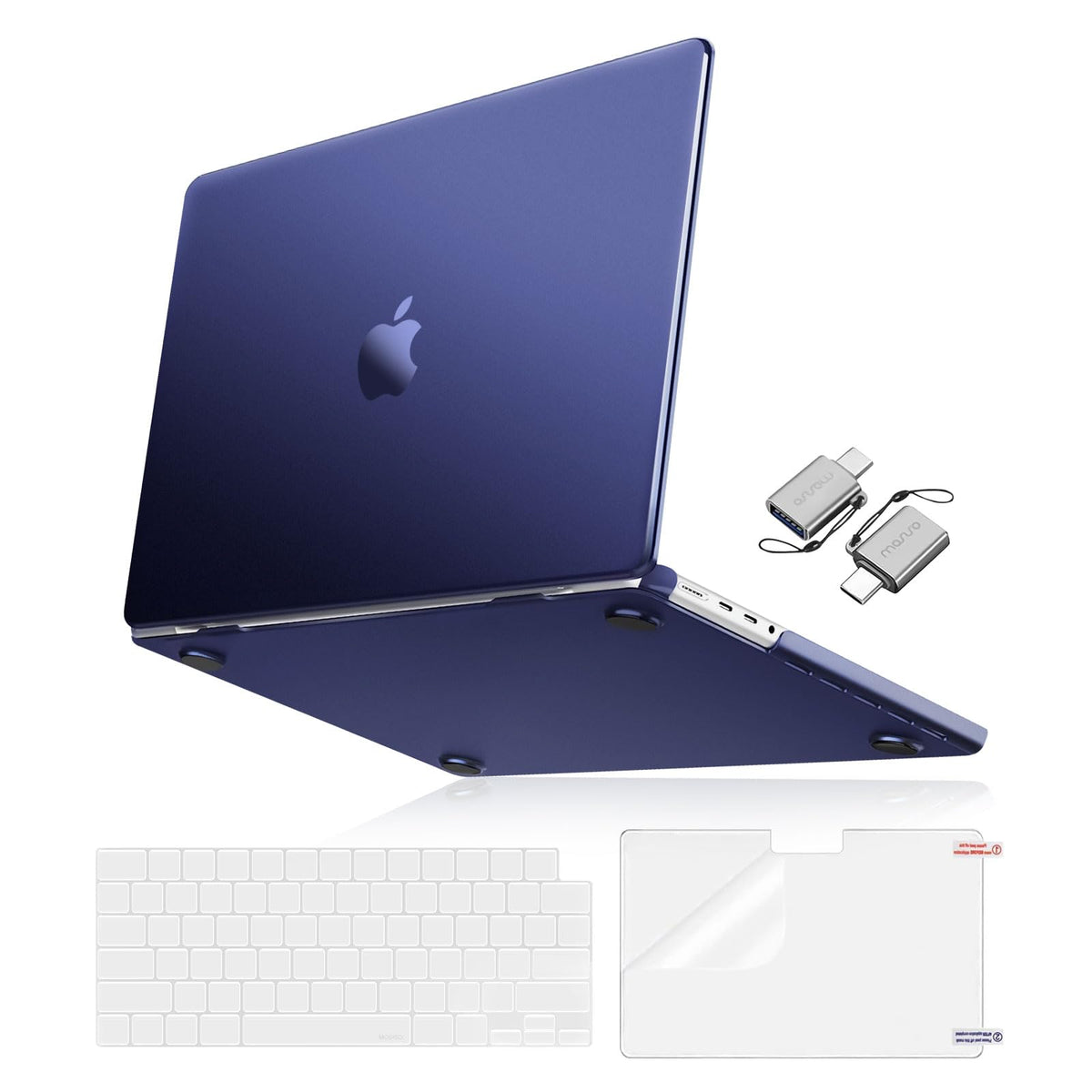 MOSISO Compatible with MacBook Pro 14 inch Case 2026-2021 M5-M1 A3112 A3185 A3401 A2918 A2992 A2779 A2442,Ultra-Thin Natural Original Hard Case&Keyboard Skin&Screen Film&Type C