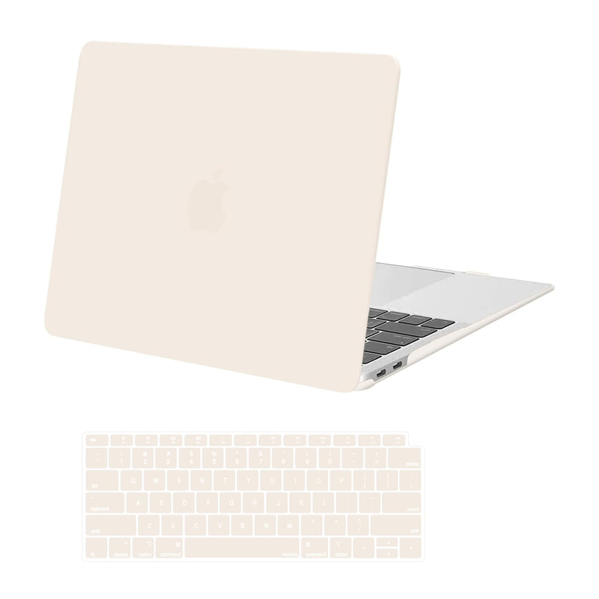 MOSISO Compatible with MacBook Air 13 inch Case 2018-2022 Release A2337 A2179 A1932 Touch ID, Plastic Hard Shell Cover & Keyboard Cover