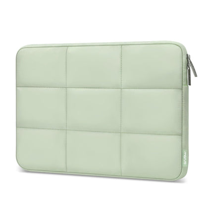 MOSISO Rectangle‑Quilted Puffy Women Laptop Sleeve,13‑16‑Inch,Water‑Repellent‑Polyester,Dual‑Metal‑Zipper & Fleece‑Lining