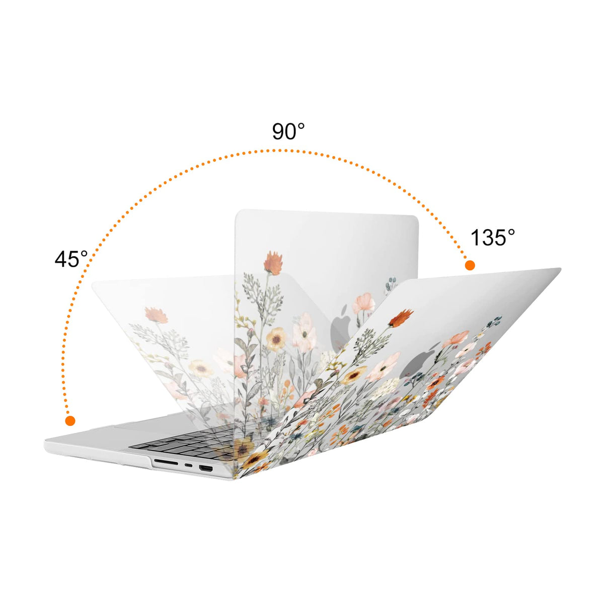 MOSISO Compatible with MacBook Pro 14 inch Case M5-M1 2026-2021 A3427 A3426 A3434 A3112 A3185 A3401 A2918 A2992 A2779 A2442, Garden Flowers Shell Case&Keyboard Cover&Screen Film