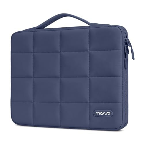 MOSISO 360 Laptop Sleeve 13 Inch, Shockproof Notebook Bag Compatible with MacBook Air/Pro, Surface Pro, Dell XPS 13, Case with Handle & Luggage Strap